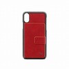 iPhone X【+U】Smith/カード収納ポケット付PUケース/レッド LEPLUS