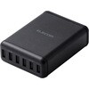 MPA-ACD03BK USB充電器 AC充電器 USB×6ポート ケーブル付属 1.5m おまかせ充電 スマホ iPhone エレコム 42620096