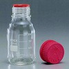広口メジューム瓶 赤キャップ付 IWAKI(AGCテクノグラス)
