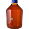 耐熱ねじ口びん 広口 茶褐色 青キャップ付 SIBATA(柴田科学)