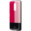 Xperia 1 SO-03L/SOV40/SoftBank 耐衝撃ハイブリッドケース 「PALLET AIR Katie」 トリコロールピンク ストラップホール付 LEPLUS