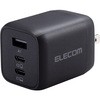 ノートパソコン 充電器 PD65W PPS対応 Type-C×2 USB A×1 折りたたみプラグ 小型 軽量 エレコム