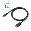 USB TypeCケーブル USB 20Gbps デュアルスクリューロック サンワサプライ