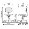 CR-MP20GPM5-V 事務用回転イス 20シリーズ ローバック 肘なし(配送・組立サービス付き) コクヨ 43345619
