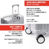 SM-A820 SILVER CYGNUS(シグナス) スーツケース 55cm 機内持ち込み可/42L/ダブルファスナー/TSAロック/ネームタグ付/メタルシルバー SWISS MILITARY 43658854