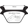 EBC-Brakes British Made Semi-Sintered V-Pads to fit Rear Left