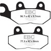EBC-Brakes British Made Semi-Sintered V-Pads to fit Rear Left