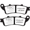 EBC-Brakes British Made Semi-Sintered V-Pads to fit Rear Left