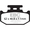 EBC-Brakes Carbon TT Pads for Enduro/MX Bikes to fit Front Left