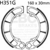EBC-Brakes Motorcycle Grooved Replacement Brake Shoes to fit Rear Left