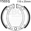 EBC-Brakes Motorcycle Grooved Replacement Brake Shoes to fit Rear Left