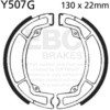 EBC-Brakes Motorcycle Grooved Replacement Brake Shoes to fit Front Left