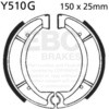 EBC-Brakes Motorcycle Grooved Replacement Brake Shoes to fit Rear Left