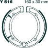 EBC-Brakes Motorcycle Grooved Replacement Brake Shoes to fit Rear Left
