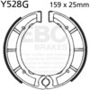 EBC-Brakes Motorcycle Grooved Replacement Brake Shoes to fit Rear Left