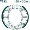 EBC-Brakes Motorcycle Grooved Replacement Brake Shoes to fit Rear Left