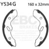EBC-Brakes Motorcycle Grooved Replacement Brake Shoes to fit Rear Left