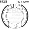 EBC-Brakes Motorcycle Grooved Replacement Brake Shoes to fit Rear Left