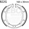 EBC-Brakes Motorcycle Grooved Replacement Brake Shoes to fit Rear Left