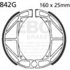 EBC-Brakes Motorcycle Grooved Replacement Brake Shoes to fit Rear Left