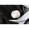 GSG mototechnik / GSGモトテクニック Crash Pad set， Holding Plates Natural Aluminium， White for Kawasaki ZX-6R 636 (2013-2015) | 40602-K36-DS-WHITE