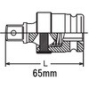 EA164D-3 1/2”sqx65mmインパクトユニバーサルジョイント エスコ 44075089