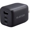USB Type-C 充電器 PD PPS対応 合計出力65W Type C×2 USB A×1 折りたたみプラグ 小型 軽量 エレコム