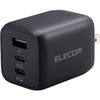 USB Type-C 充電器 PD PPS対応 合計出力65W Type C×2 USB A ×1 折りたたみプラグ 小型 軽量 エレコム