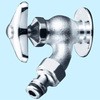 屋外ホース接続ニップル付散水栓 KVK