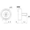 NMYM25-25 マグネット(ネオジキャップ磁石) 丸型おねじ 滑り止めゴム付 ラクテム 85245555