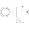 NMYSF12-5 マグネット(ネオジキャップ磁石) 丸型スレッドめねじ 滑り止めゴム付 ラクテム 44908966