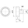 NMYSF20-7 マグネット(ネオジキャップ磁石) 丸型スレッドめねじ 滑り止めゴム付 ラクテム 44908984