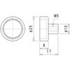 NMYSF25-8 マグネット(ネオジキャップ磁石) 丸型スレッドめねじ 滑り止めゴム付 ラクテム 44909000