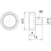 NMYSF32-8 マグネット(ネオジキャップ磁石) 丸型スレッドめねじ 滑り止めゴム付 ラクテム 44909009