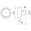NMYSF36-8 マグネット(ネオジキャップ磁石) 丸型スレッドめねじ 滑り止めゴム付 ラクテム 44909018