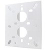 監視・ドームカメラポールマウントブラケット固定スタンド取り付け金具170x148mm【白】 bitstrong