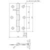 888-89 鉄製厚口丁番 APLUS(クマモト) 45303425