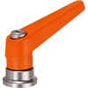 24420.1310 位置調整付クランピング・レバー、メネジ付、スラストベアリング付、ステンレス鋼製/オレンジ Roemheld Halder(ロームヘルド・ハルダー) 45515183