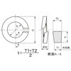 S124-0003 スプリングワッシャー スチール(三価クロメート・黒) TRUSCO 46178109