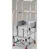 アルミ製作業用踏台 2段 フルセット手すり付 TRUSCO