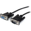 RS-232C ストレートケーブル 0.5m ブラック D-Sub 9ピン(オス) - D-Sub 9ピン(メス) StarTech.com