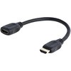 HDMI 1.4延長ケーブル/15cm/4K30Hz/3D映像/イーサネット対応/オス - メス/ブラック/Hight Speed HDMI/ハイスピード/モニター ディスプレイ コード StarTech.com