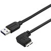 Micro USB 3.0 スリムケーブル オス/オス L型右向きマイクロUSBケーブル 0.5m StarTech.com