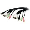 1.8m USB / DVI / オーディオ / マイク 一体型KVM PC切替器用ケーブル StarTech.com