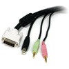 USBDVI4N1A6 1.8m USB / DVI / I[fBI / }CN ̌^KVM PCؑ֊pP[u StarTech.com 46243673