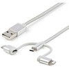 USB接続マルチ充電ケーブル Lightning/USB Type-C/Micro-USB対応 StarTech.com