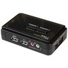 SV211KUSB 2ポートUSB接続KVMスイッチ(オーディオ対応/ケーブル付属) 2台用PCパソコン/CPU切替器(ブラック) StarTech.com 46245773