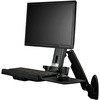 壁面設置式昇降デスク 1面液晶モニターディスプレイアーム StarTech.com