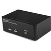 2ポート デュアルDisplayPort(ディスプレイポート)対応USB接続KVMスイッチ(PC切替器) オーディオ対応 USB 2.0ハブ搭載 StarTech.com