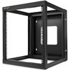 サーバーラック/オープンフレーム/ウォールマウント/19インチ/12U/4ポスト/奥行き50.2cm/耐荷重63kg/ヒンジ機構/壁掛けタイプ/IT・AV機器・パッチパネル・コンピューター用ラック StarTech.com